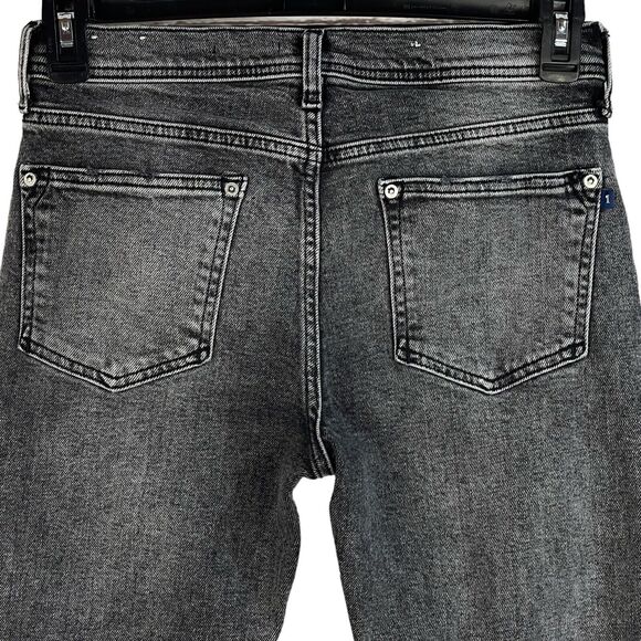 Pilcro and the Letterpress SZ 27 Slim Boyfriend Jeans Mid-Rise Distressed Black - Picture 5 of 12